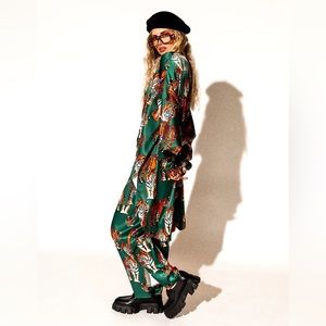 Dressed in LaLa Posh Satin Playsuit